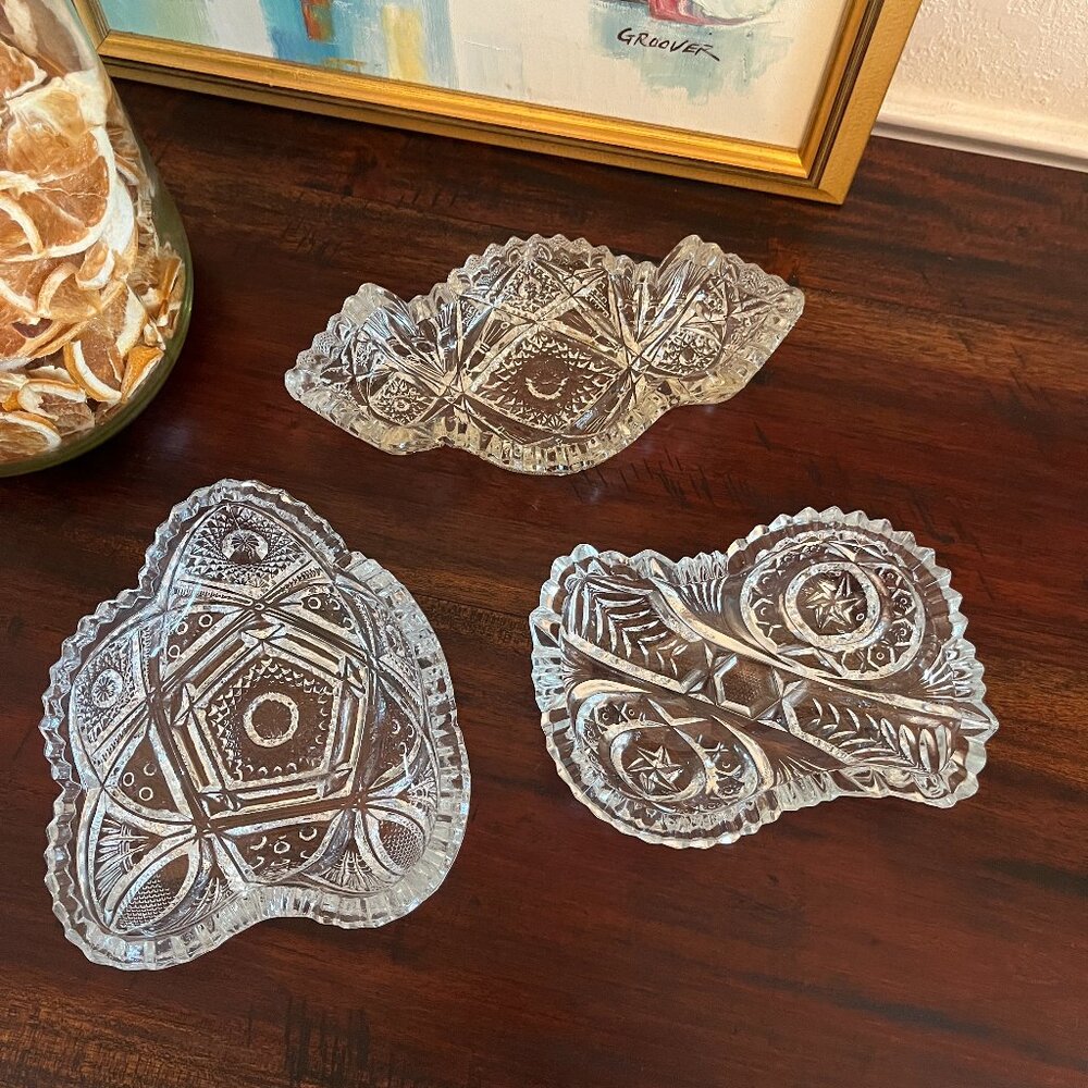 Vintage Imperial Glass Relish Jelly Butter Trinket Dish Cottagecore Grannycore